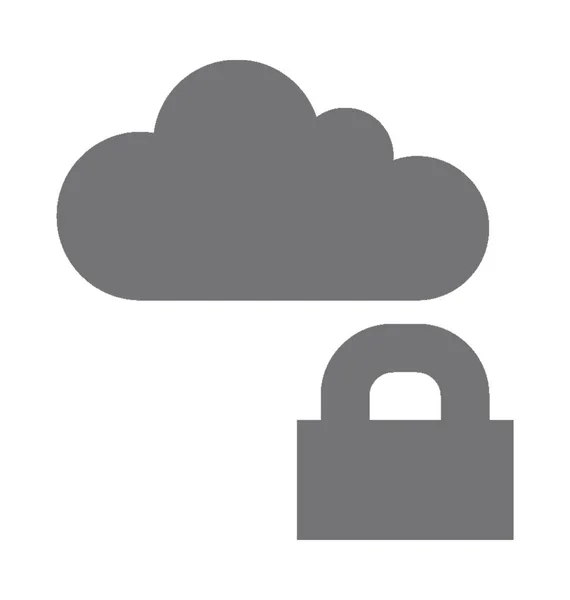 Icône vectorielle Cloud Lock — Image vectorielle