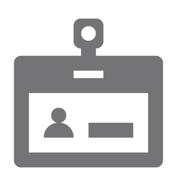  Kimlik kartı vektör simgesi