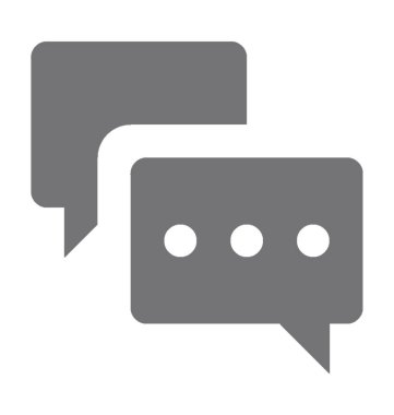  konuşma kabarcığı vektörü simgesi