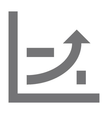  Artan grafik vektör simgesi