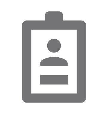  kimlik kartı vektör simgesi