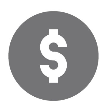  Dolar sikke vektör simgesi