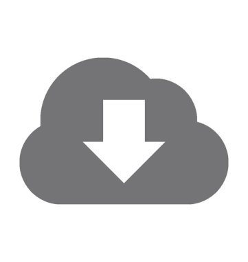  bulut indirme vektörü simgesi