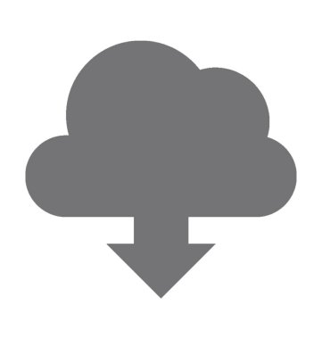  bulut indirme vektörü simgesi