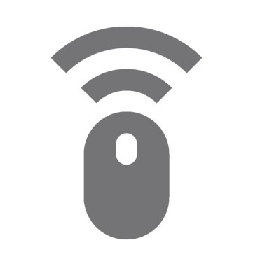  Kablosuz fare vektör simgesi