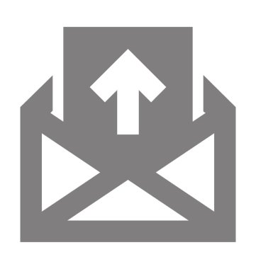  Giden e-posta vektör simgesi