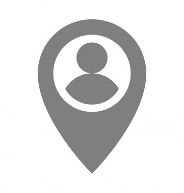  Kullanıcı konumu vektör simgesi