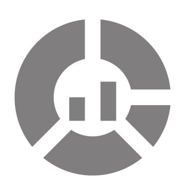  pasta grafiği vektör simgesi