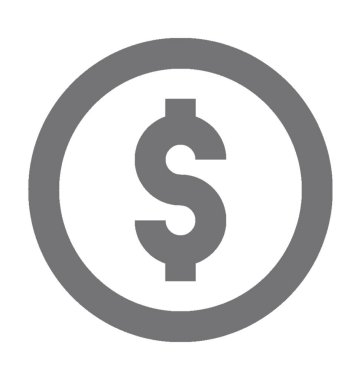  Dolar sikke vektör simgesi