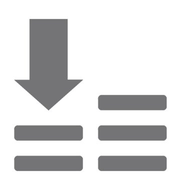  Vektör simgesi aşağı sıralama