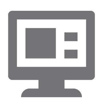  monitör vektör simgesi