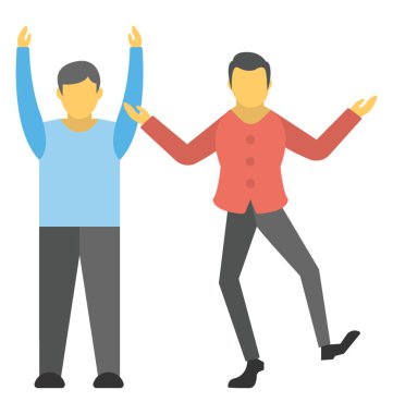  İki dans eden çocuklar 