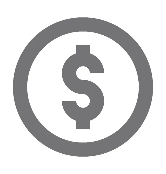 Dollar coin vecteur icône — Image vectorielle