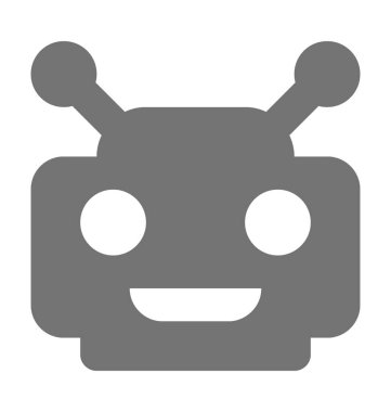  Robot yüz vektör simgesi