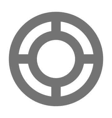  hayat halka vektör simgesi