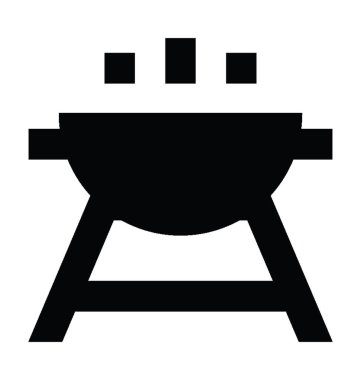  Barbekü Izgara vektör simgesi