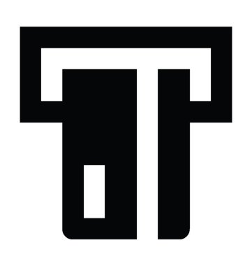  ATM Para Çekme vektör simgesi