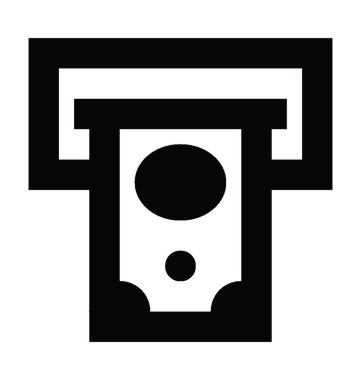  ATM Para Çekme vektör simgesi