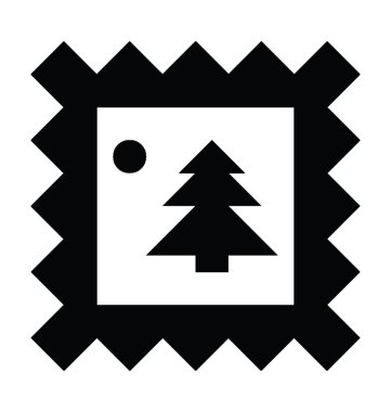  Posta bilet vektör simgesi