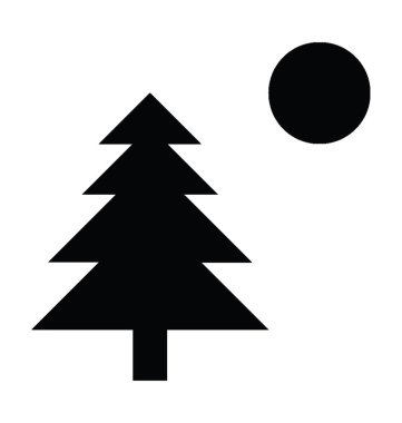  Çam ağacı vektör simgesi