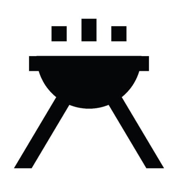   Barbekü Izgara vektör simgesi