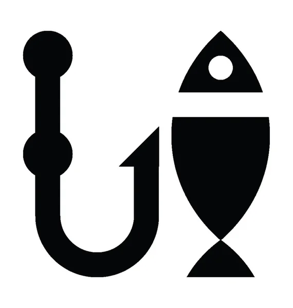 Rybářské vektorové ikony — Stockový vektor