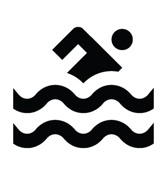 Vector de natación icono — Vector de stock