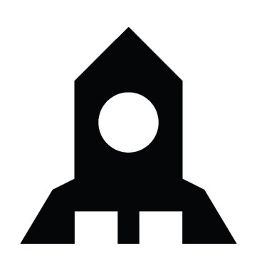  Roket vektör simgesi