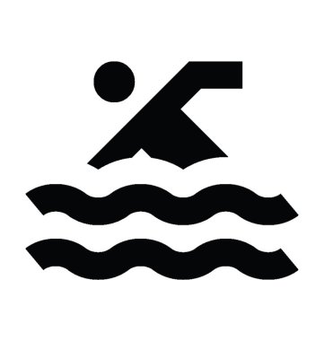  Yüzme vektör simgesi