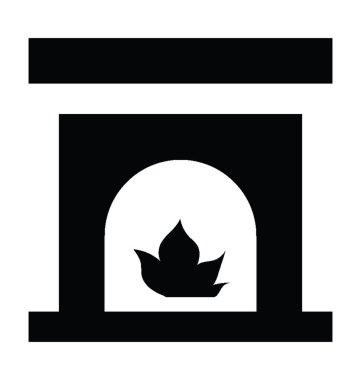  Oda soba vektör simgesi