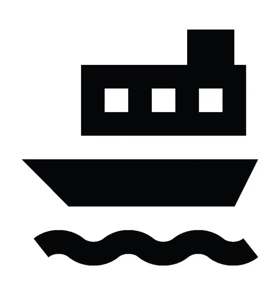 Schip vector pictogram — Stockvector