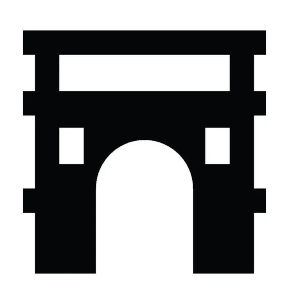 Arco di icona vettoriale di trionfo — Vettoriale Stock