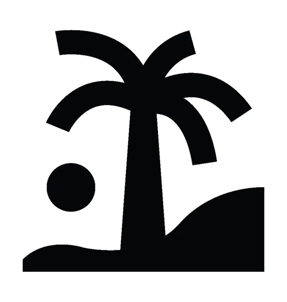 Palm Vector Icon — Stock Vector