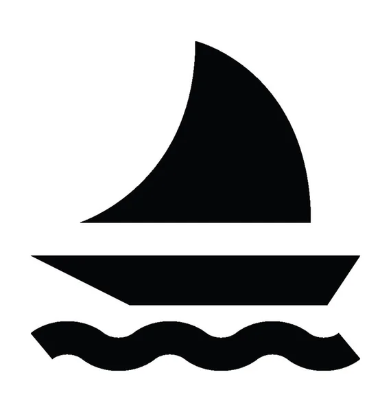 Yachtvektorsymbol — Stockvektor