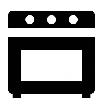  Pişirme aralığı vektör simgesi