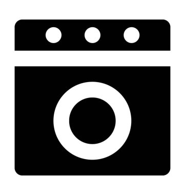  Pişirme aralığı vektör simgesi