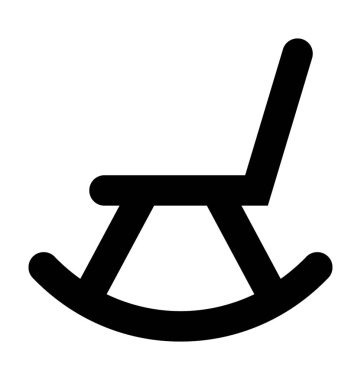  Sallanan sandalye vektör simgesi