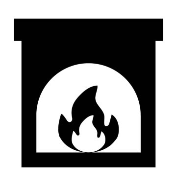  Şömine vektör simgesi 