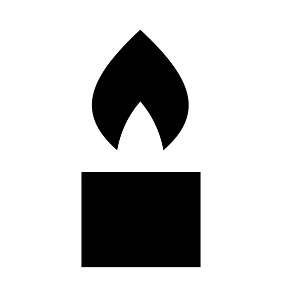 Kaars Flame Vector Icon — Stockvector
