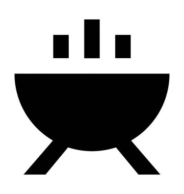  Barbekü Izgara vektör simgesi