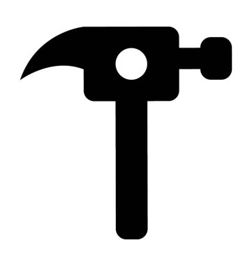  Çekiç renkli vektör simgesi