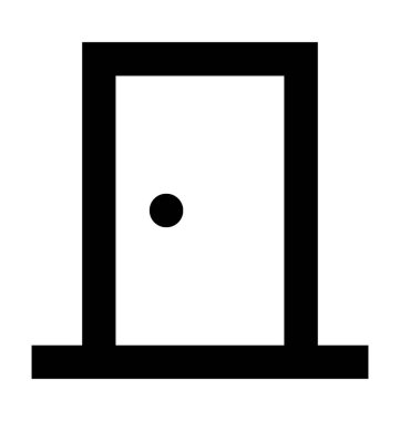  Kapı vektör simge kapalı 