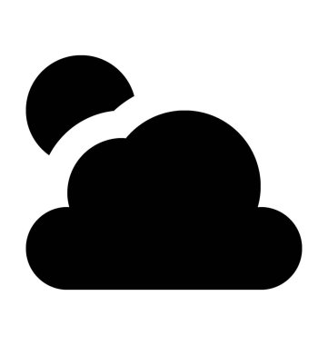  Bulutlu gün vektör simgesi