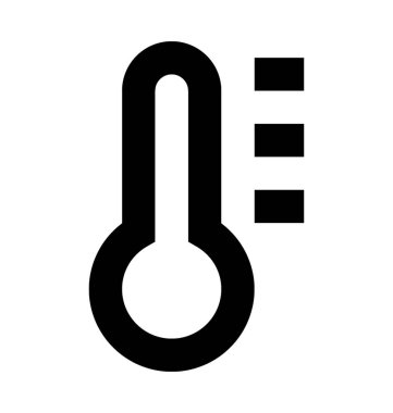  Sıcaklık vektörü simgesi