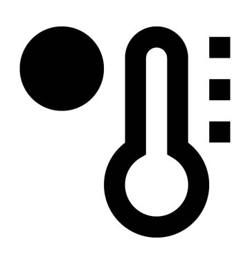  Sıcaklık vektörü simgesi