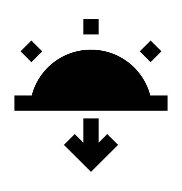  Gün batımı vektör simgesi