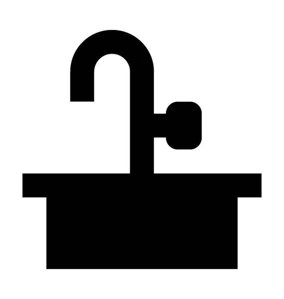Waschbecken-Vektor-Symbol — Stockvektor