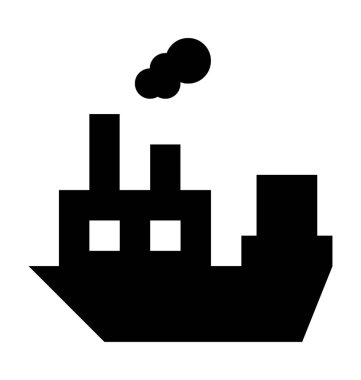  Kargo gemisi vektör simgesi 