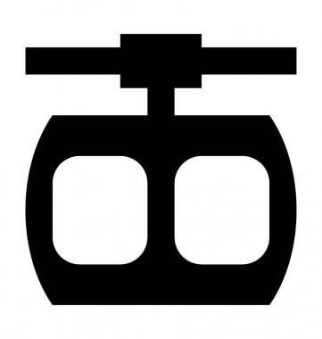  Teleferik vektör simgesi