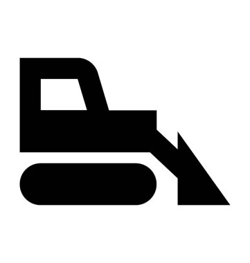  Buldozer vektör simgesi 